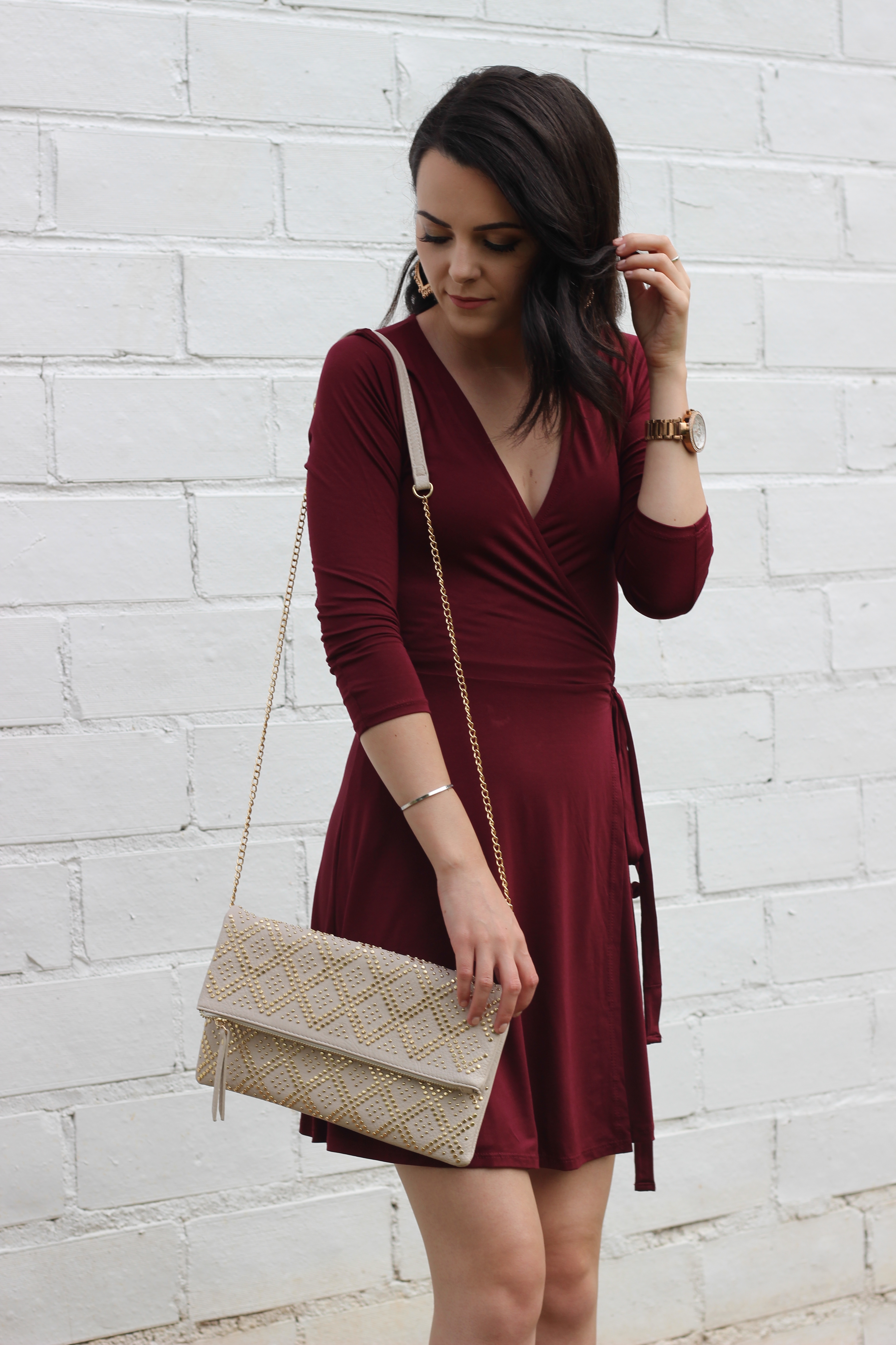 wrap dress wedding outfit