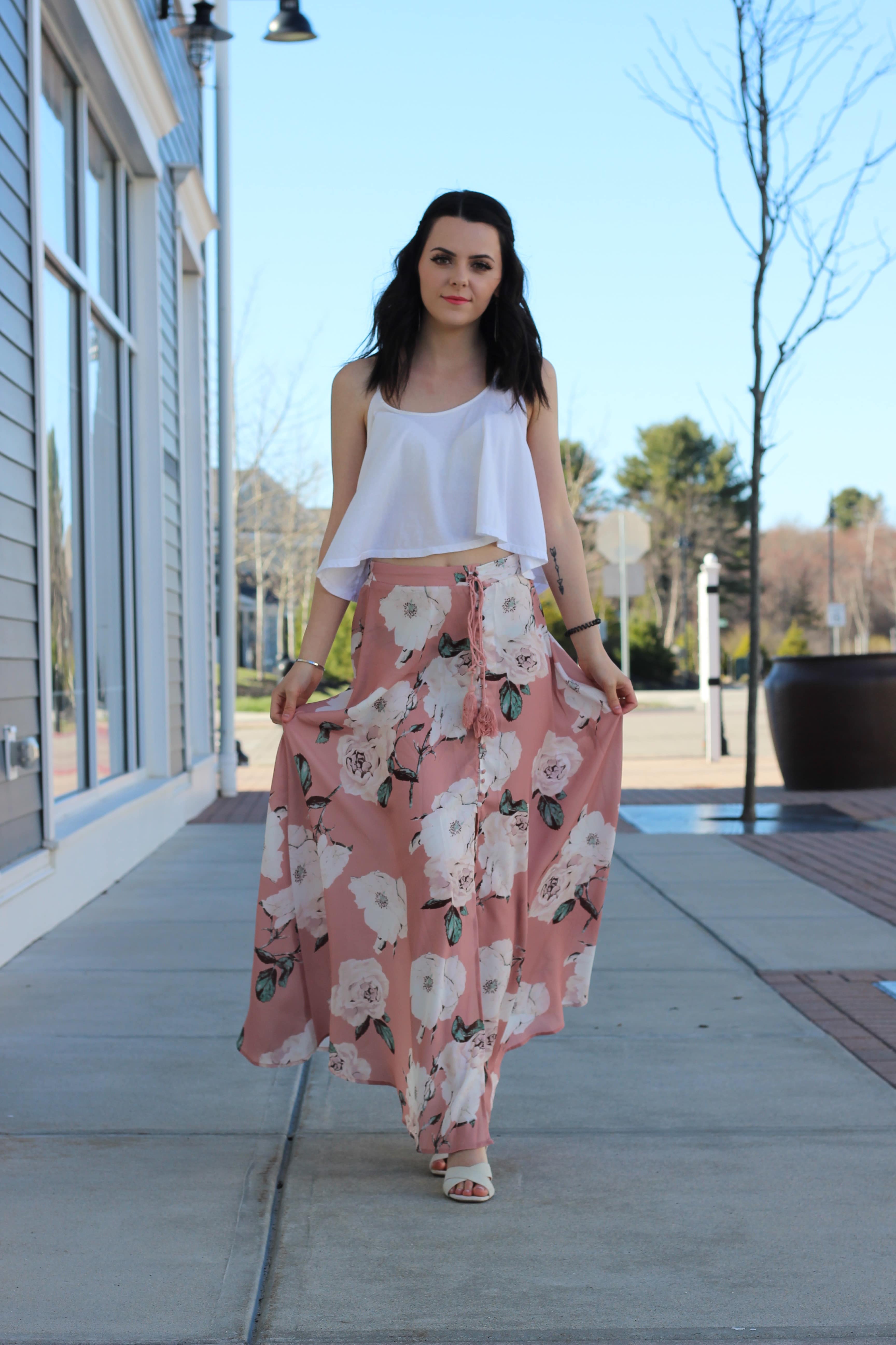 Floral Maxi Skirt 4310